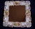 Baroque wall mirror with Watteau motifs, flower lining and rich gold decoration